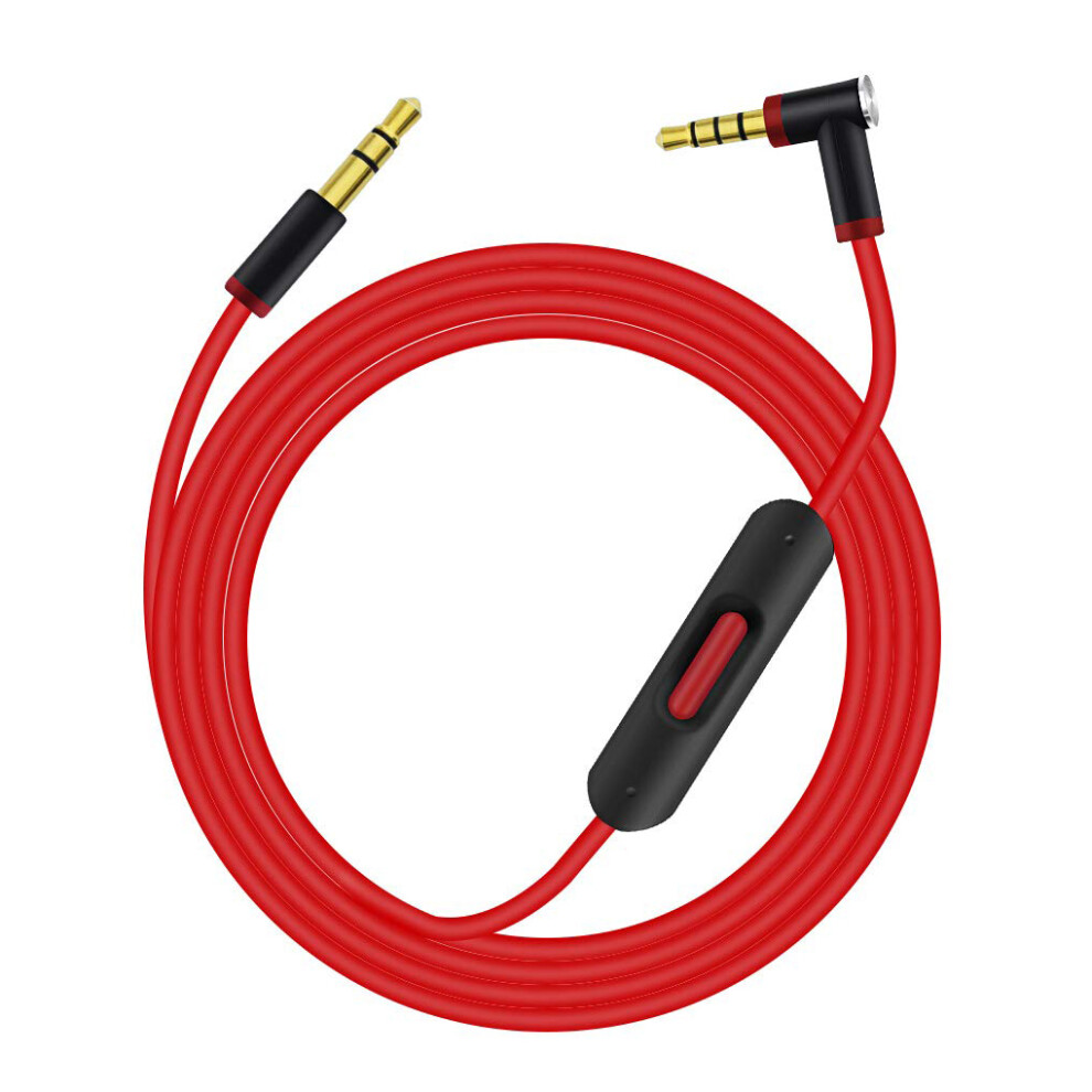 (Red) 3.5mm Headphone Cable Line Control Built-in Microphone Earphone Cord-image-OPC-PK98NVR-NEW