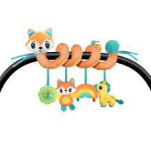 Generic Baby Car Seat Toy | Colorful Sensory Rattles for Car Seat, Plush Learning Toy with Built-In Bell for Stroller and Nursery