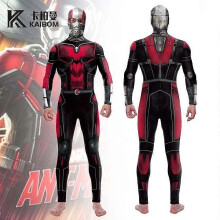 (XL-2)Ant-Man and The Wasp Cosplay-Kostüm mit Kapuzenoverall, Anime-Kostüm für Erwachsene