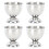 4PCS Egg Cup Set 40ml Stainless Steel High 1