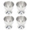 4PCS Egg Cup Set 40ml Stainless Steel High 2