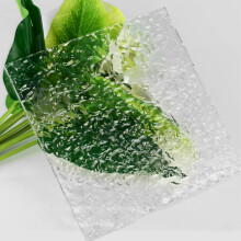Acryl Quadrat Display Block 200x200mm 8mm Thick Clear Acrylic with Water Wave Pattern for Decorative Use