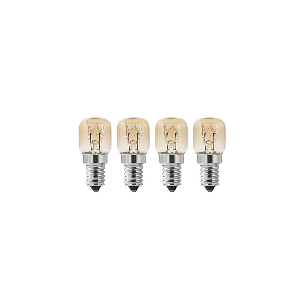Oven Bulb E14 15W 4-Pack, Clear Pygmy Oven Lamp, High-Temperature Up to 300C, Compatible with Standard Ovens-image-OPC-PK98YN5-NEW