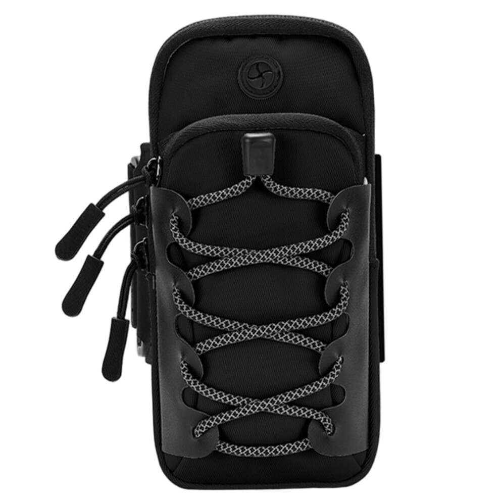 Phone Armband Dual Layer Waterproof Breathable Nylon With Headphone Hole Zipper And Strap For Running And Cycling 6482260332918