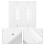 Wall Cable Pass Through Socket Panel 11.50x11.50x1.00cm 7