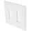 Wall Cable Pass Through Socket Panel 11.50x11.50x1.00cm 1