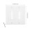 Wall Cable Pass Through Socket Panel 11.50x11.50x1.00cm 2