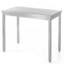 Table avec plan de travail pour la cuisine, structure centrale en acier, 140 x 60 cm - Hendi 811290