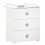 Commode à langer - Babyprice - Basic - 3 tiroirs - Blanche - Boutons étoiles grises 1