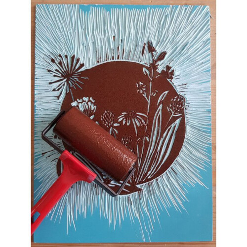 Ink roller - Flexible - Brayon - Linocut - Rubber - Art creation 2