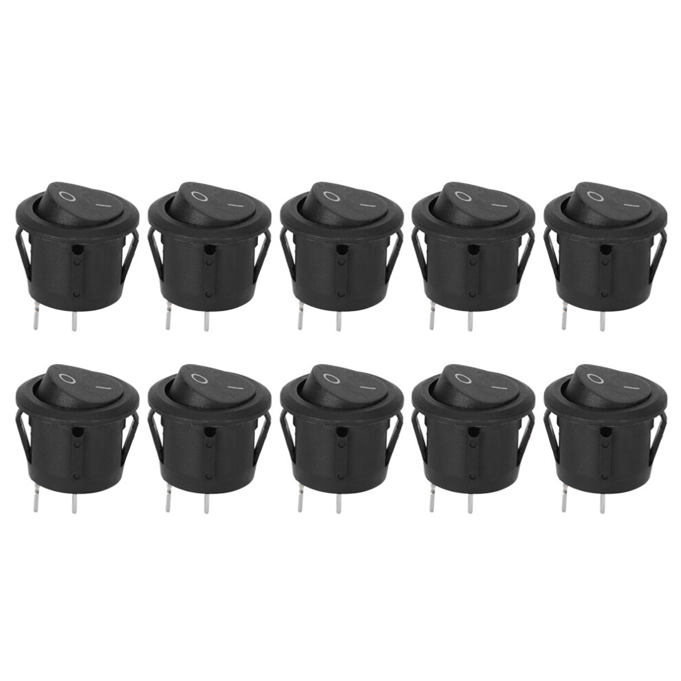 10pcs KCD1 Rocker Switches 2Pin Round Boat OnOff