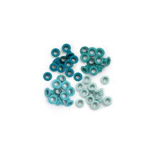 Clavos de acabado - 0,5cm de diámetro - Surtido azul - Álbum, tarjetas - 60 piezas