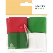 Rouleaux de papel crepé - Artemio - Navidad - 3,5 x 10 cm - 4 pcs - Blanco