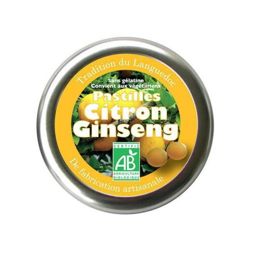 Pastilhas bio de Limão Ginseng 45g