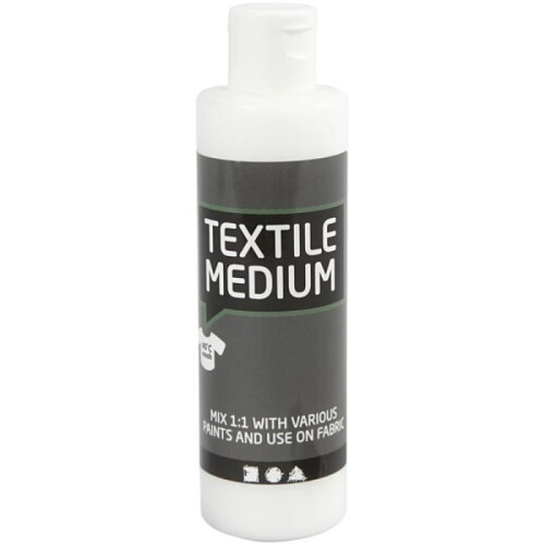 Médium pour textile - 100 ml - Blanc - Lavable - Mixte