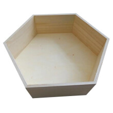 Etagère esagonale in legno 36 x 31 x 10 cm