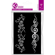 Klebeschablone - KI-SIGN - Spiraltattoo - 12x18 cm - Wiederverwendbar - Unisex