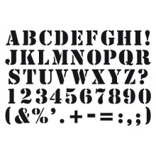 Schablone - Artemio - Alphabet - Flexible Kunststoff - 10 cm x 15 cm - Gemischt