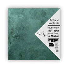 SM-LT - Livro de Desenho Lousa O Mineral Papel Bristol 20x20cm 308gsm