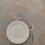 60 x 60 cm high table - Round model with white, rust-grey base 4