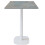 60 x 60 cm high table - Round model with white, rust-grey base 1