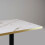 60 x 60 cm high table - Milan model white marble brass edges 4