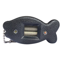 Ice Hockey Shoe Sharpener Portable Ice Skate Sharpening Oilstone with Hanging Lanyard Black for All Skate Types
