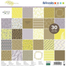 Papier Scrapbooking - Artemio - Botanica - 30,5 x 30,5 cm - 30 Blätter - Verschiedene Muster