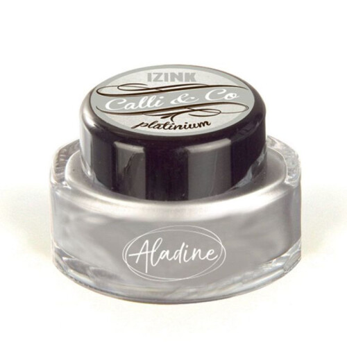 Calligraphy Ink - ALADINE - Silver - 15 ml - Pearlescent - Lightfast