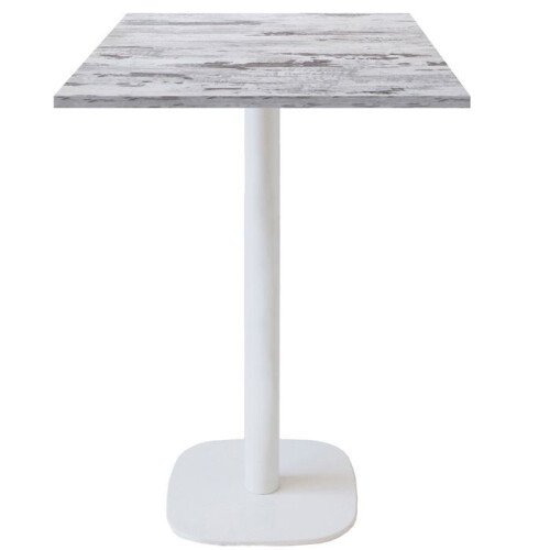 60 x 60 cm high table - Round model with white Icelandic oak base