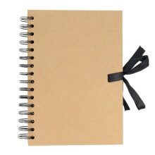 Álbum a Espirais - Artemio - A5 - 40 páginas - Papel Kraft - Fita Preta