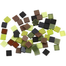 Mini-mosaikit - N Cubed Co. Ltd - 51926 - Vihreät paljetit - 5x5 mm - Kiiltävä viimeistely
