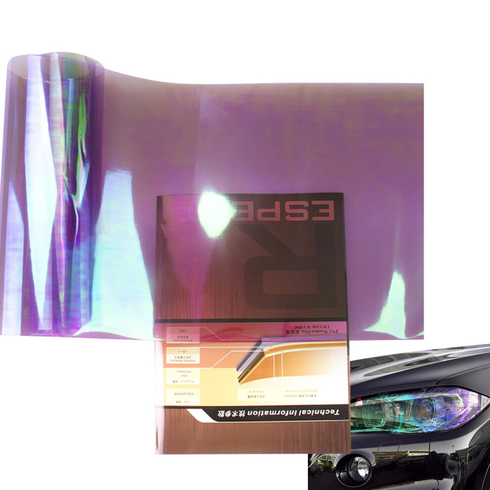 Tint Film For Rear Lights And Headlights, Extra Large Tinted Film 11.8 X 70.8 Inches, Car Headlight Protection Film Purple 6482260333908