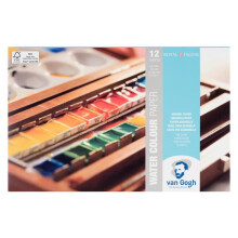 Bloc - Tarjetas postales - Acuarela - 13,5x21cm - 12 hojas - 300g - Van Gogh