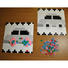1000 cuadrados de mosaicos de espuma 1x1cm - 10 colores