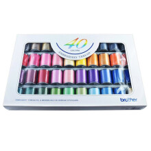 Stickgarn - BROTHER - ETS40 - 40 Spulen - Polyester - 300 Meter pro Spule