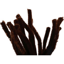 Fil chenille - Castanho - 15 pcs - 30 cm - Criatividade infantil