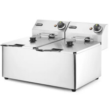 Friteuse professionnelle double Kitchen Line 7 kW 230 V 2 x 8 L - Hendi 205839