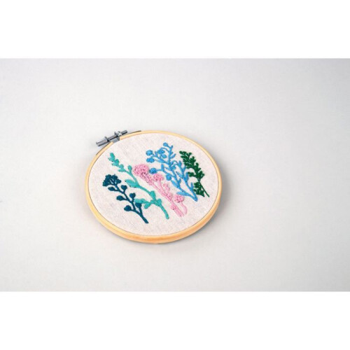 Kit de bordado - Flores e gramíneas - 13,5 cm 1
