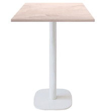 60 x 60 cm high table - Round model white oak bosco leg
