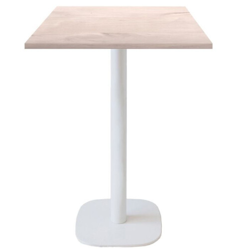 60 x 60 cm high table - Round model white oak bosco leg