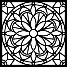 POCHOIR MANDALA 30X30X0.2 CM