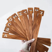 Vinyl Record Dividers 26 Pack Wooden A-Z Organizer Tabs for Vinyl Records, CDs, DVDs, Media Storage Solutions