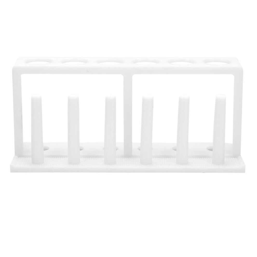 6 Holes 6 Column Plastic Test Tube Rack White