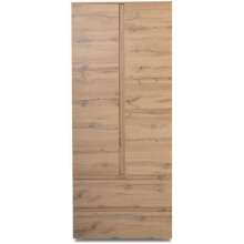 Armadio IMMAGINE 7 - Decorazione rovere - 2 porte + 2 cassetti - L80 x H191 x P40 cm