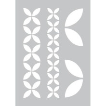 Graine Créative - Selbstklebende Schablone 29 x 20 cm Florale Geometrie