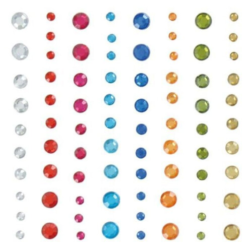 480 pérolas autocolantes diamantes multicoloridos