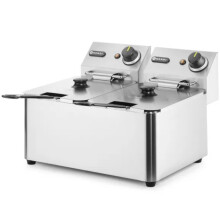 Friteuse professionnelle Kitchen Line 6 kW 230 V 2 x 4 L - Hendi 205846