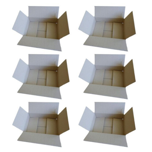 6 Verpackungskartons 31 x 21 x 7,5 cm
