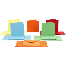 Tarjetas postales - Surtido - 15 x 15 cm - 50 sets - Papel cartón grueso - Sobres a juego